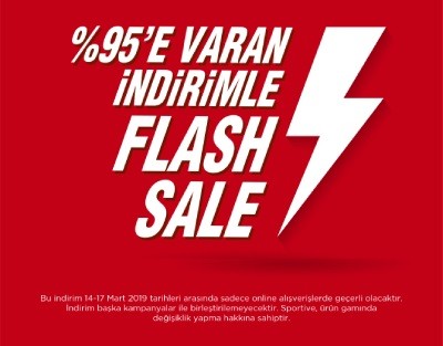 Sportive de %95'e Varan Flash Sale Başladı!