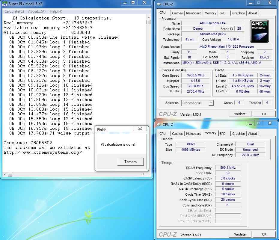  Athlon II x3 425 ve ASUS Anakart Çekirdek Aşırtma