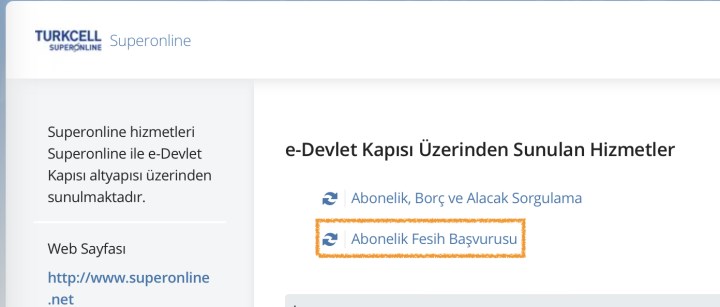 e-Devlet üzerinden abonelik iptali (fesih başvurusu) nasıl yapılır?