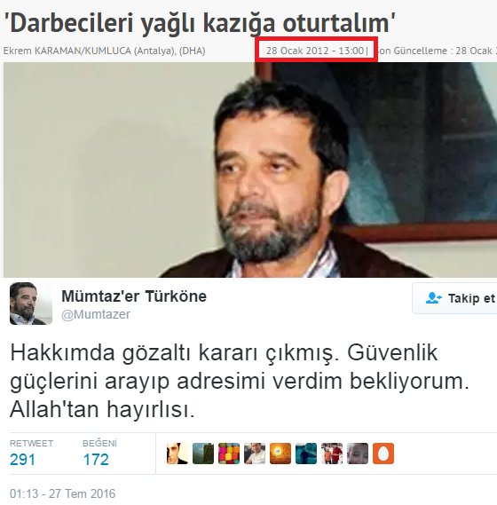  Son dakika: Mümtaz’er Türköne yağlı kazığa oturtuldu [EDİT: TUTUKLANDI]