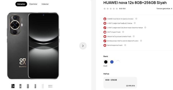 Huawei Nova 12s ve Nova 12 SE için Türkiye fiyatları açıklandı