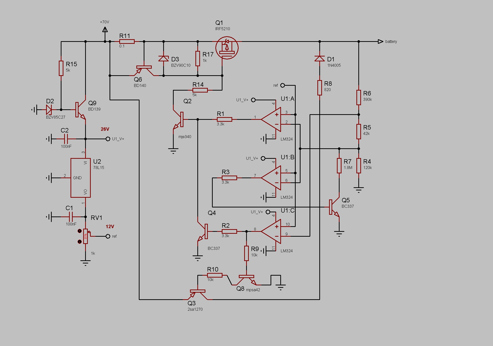  12V 60ah lık bir akü için şarz cihazı devresi