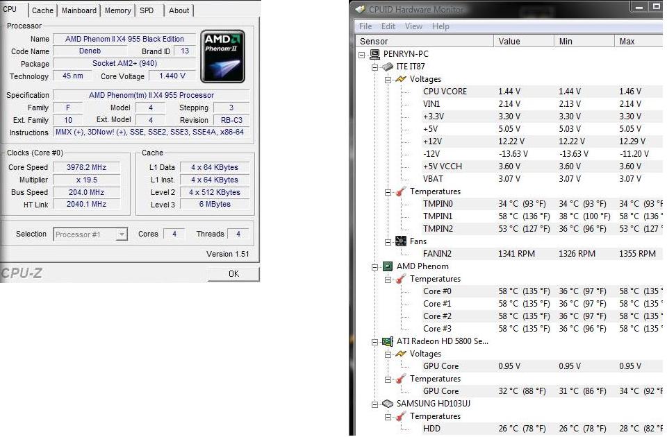  Phenom 955 3,2 ghz BE 3,7 ghz stabiletesi hakkında