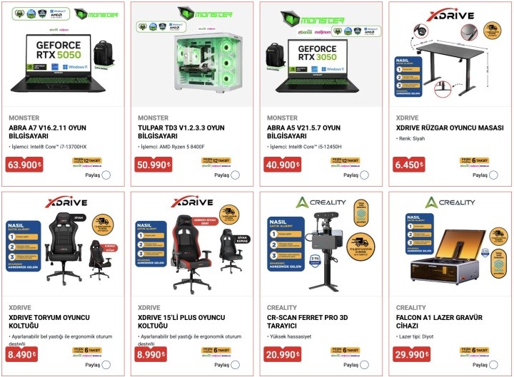 BİM marketler GeForce RTX 3050 ekran kartlı oyun bilgisayarı satacak