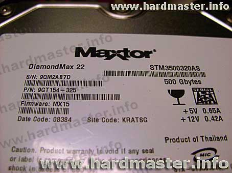  Bozuk ya da saglam MAXTOR STM3500320AS DiamondMax 22 500-GB SATA Disk Aranıyor