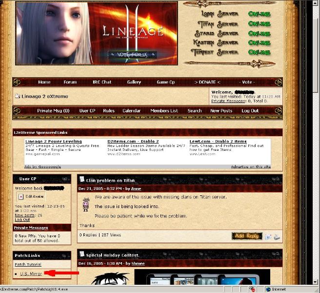  LineageII download, kurulum, üyelik[RESIMLI ANLATIM] Server: L2eXtreme