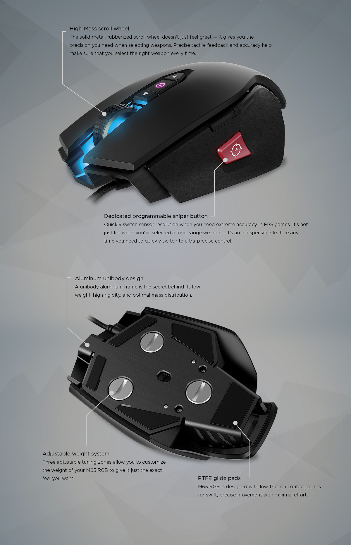  (SIFIR) Corsair M65 RGB FPS Sniper Mouse