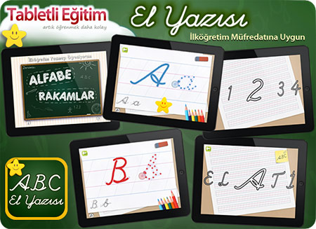  iPad İlköğretim için Türkçe El Yazısı Uygulaması
