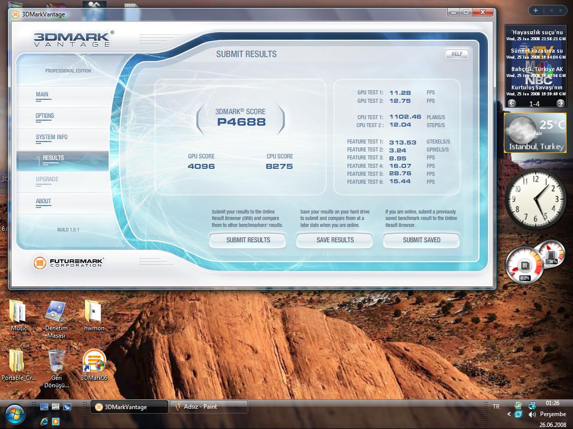  3DMARK VANTAGE SONUÇLARINIZ BURAYA