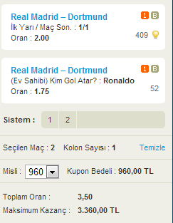  Real vs Bor. Dort (Misli)