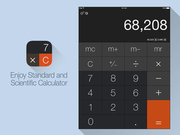 iPad'in hesaplama uygulamalarından Calculator Pro ücretsiz yapıldı