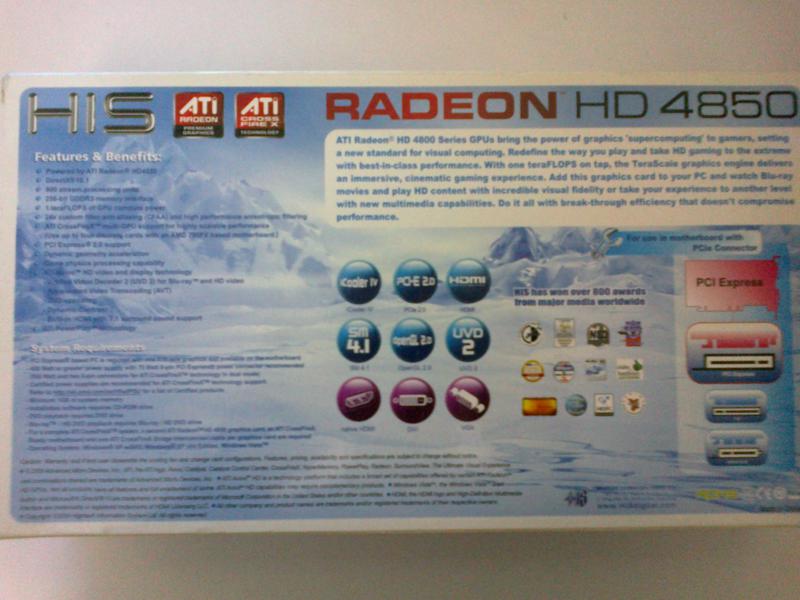  SATILIK 100 TL HIS RADEON HD 4850 1GB (256 bit) GDDR3