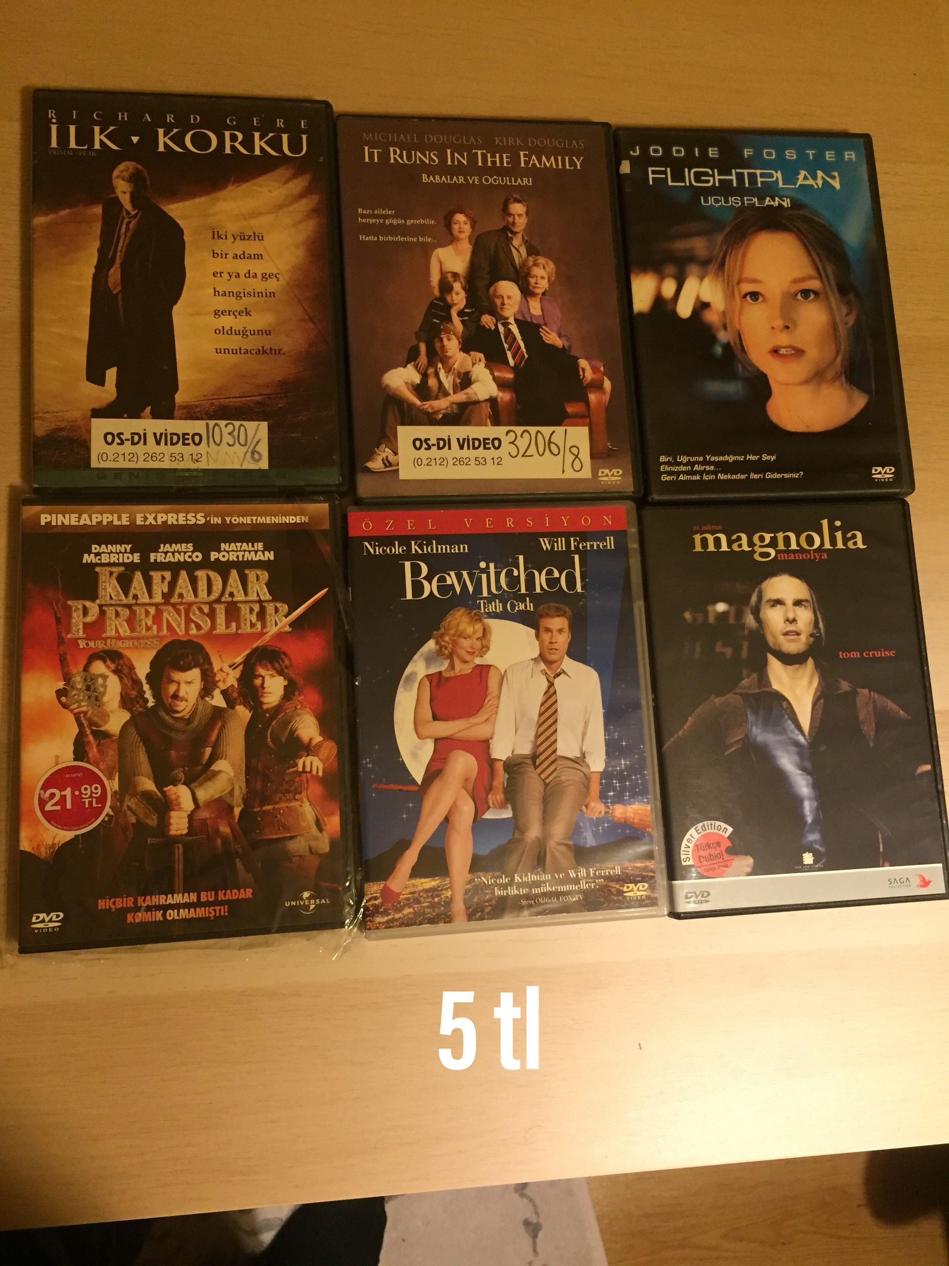 Arşivimden Satılık DVD Filmler Adet 3-8 lira 