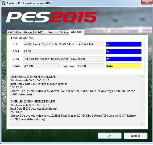  Pes 2015 Çalışmayı Durdurdu