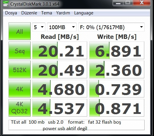  FLASH DISK TEST BAŞLIĞI!!!