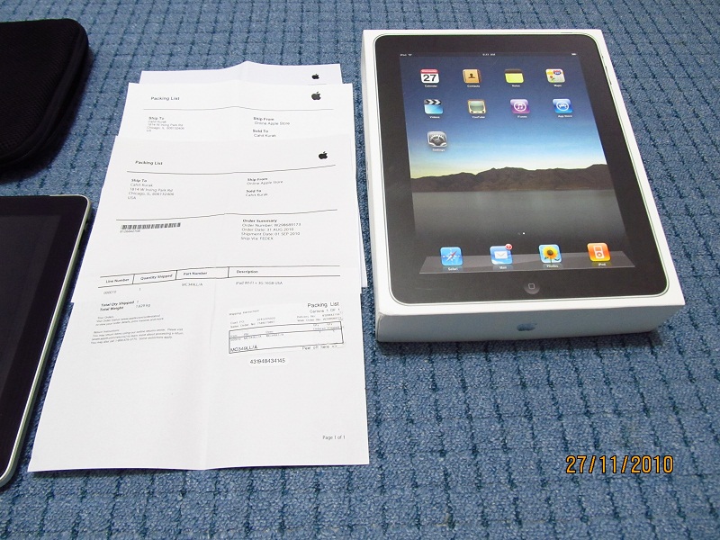  iPad 16GB Wifi+3G Tüm Aksesuarlarıyla 900 TL-İnanılmaz