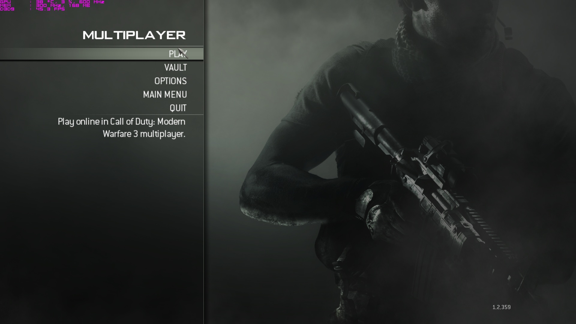 Main menu само. Call of Duty Modern Warfare 3 главное меню. Call of Duty 4 Modern Warfare главное меню. Cod MW 3 главное меню. Мультиплеер для mw3.