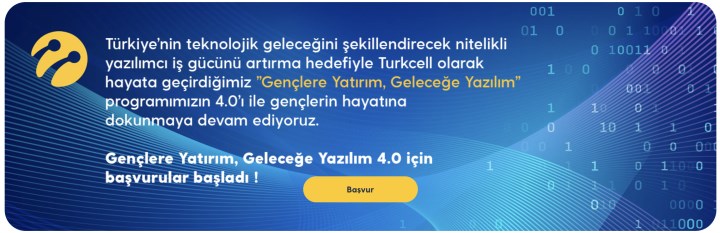 Turkcell'in gençlere özel yazılım eğitimi başvuruları açıldı