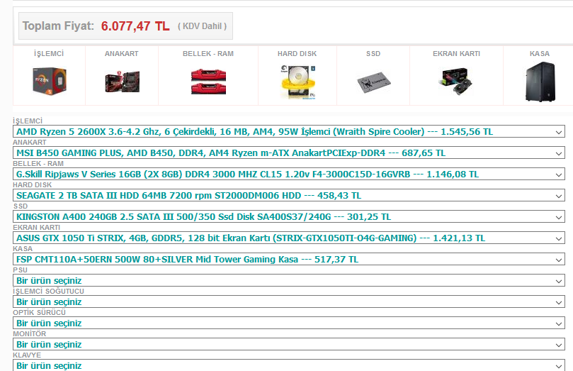 Kurgu ve oyun oynamak için pc önerisi yardım