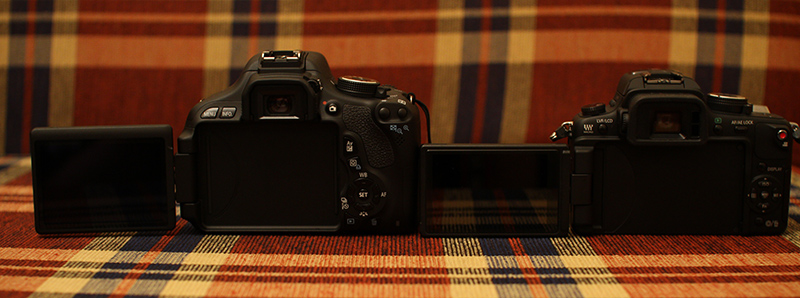  Canon 7D vs Canon 600D vs Panasonic GH1(2) fotoğraflı boyut karşılarştırması