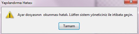  Firefox > ayar dosyasının okunması hatası nedir ?