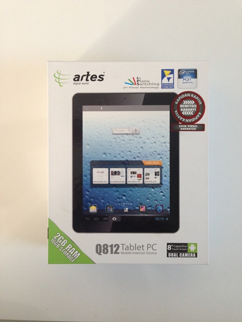  Artes Q812 8' Quad Core İnceleme,paylaşım ve destek