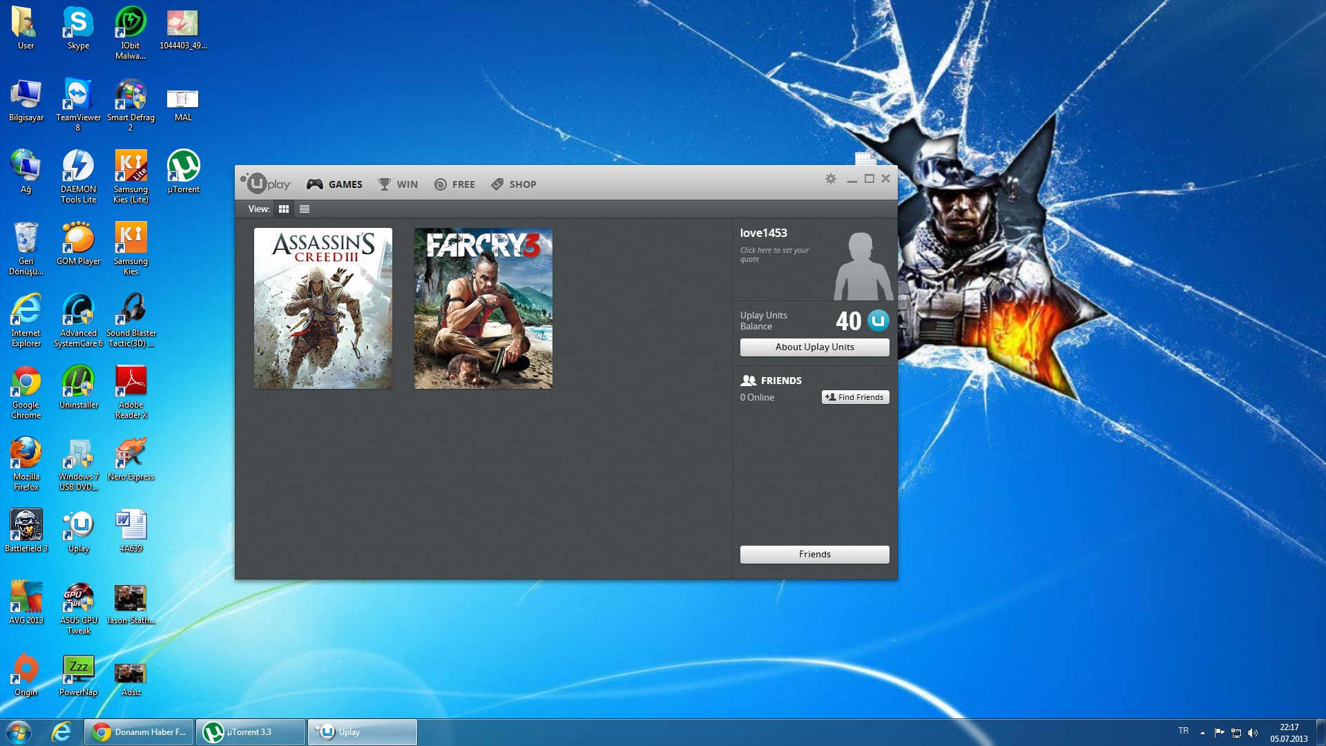  SATILIK UPLAY HESABI (FARCRY 3 VE AC3)