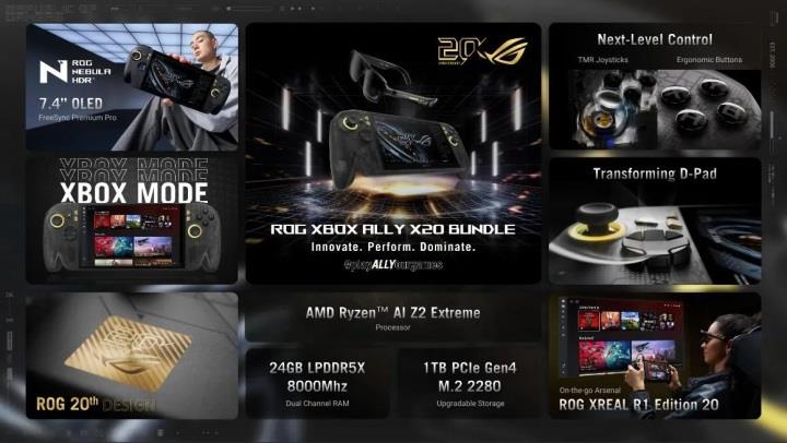 ASUS ROG Ally X20 tanıtıldı: Yarı saydam tasarım, Ryzen Z2 Extreme, 7.4 inç OLED ekran