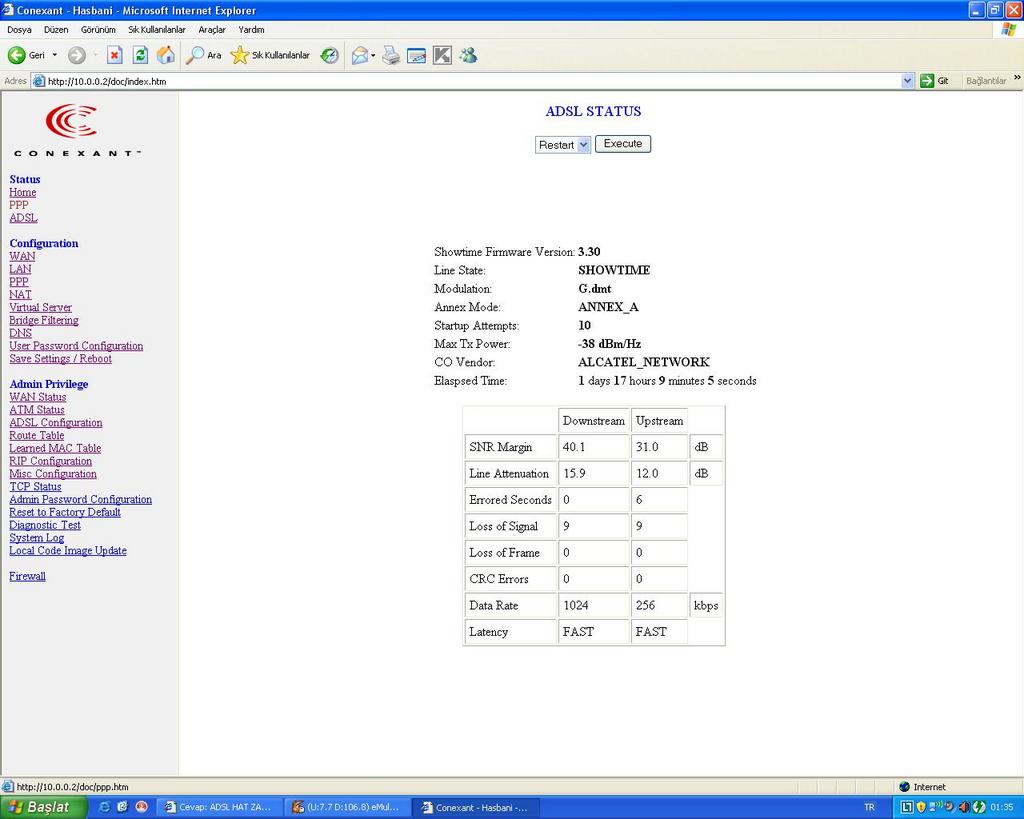  ADSL HAT ZAYIFLAMASI HERKES DEĞERLERİNİ YAZSIN !