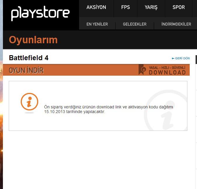  BFTURK Clan ve PLAYSTORE 'dan Battlefield 4 için 20 TL İndirim Kodu
