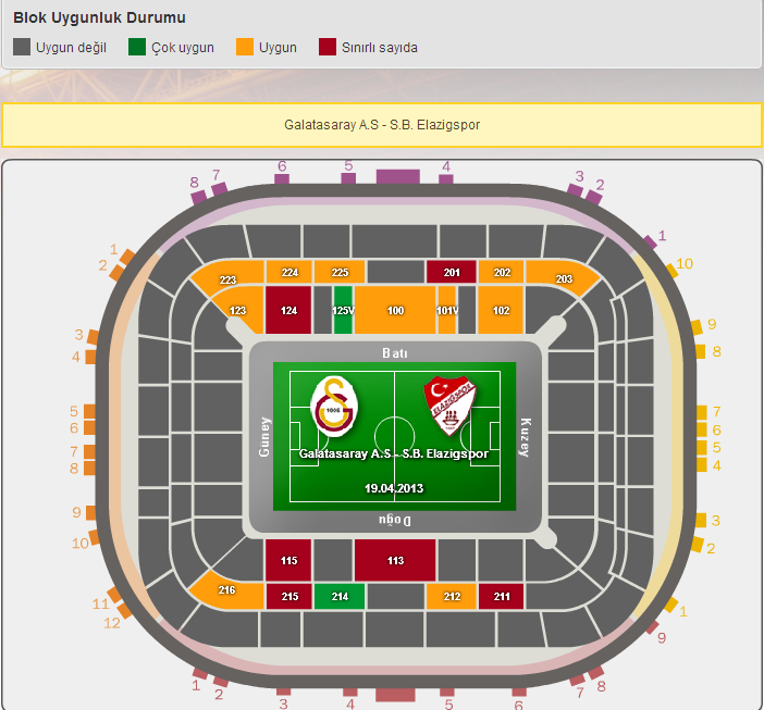  Galatasaray-Elazığspor Maçı Biletleri