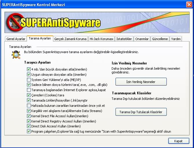  SuperAntiSpyware Free Edition 4.26.1000 Türkçe Yama