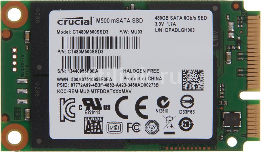  --- 2.5' 480GB MICRON SSD VE 480 GB CRUCIAL MSATA SSD ----