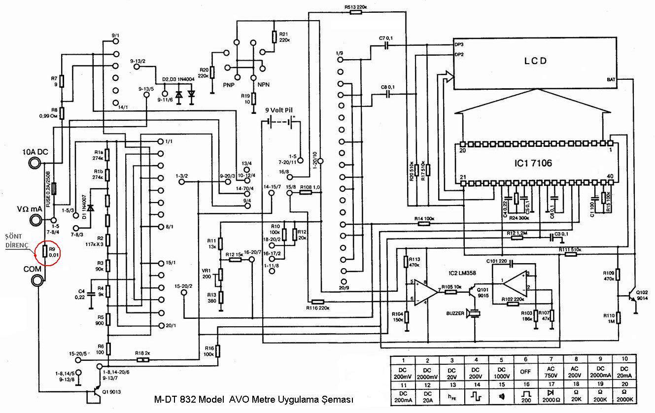 Dt838 мультиметр схема и ремонт