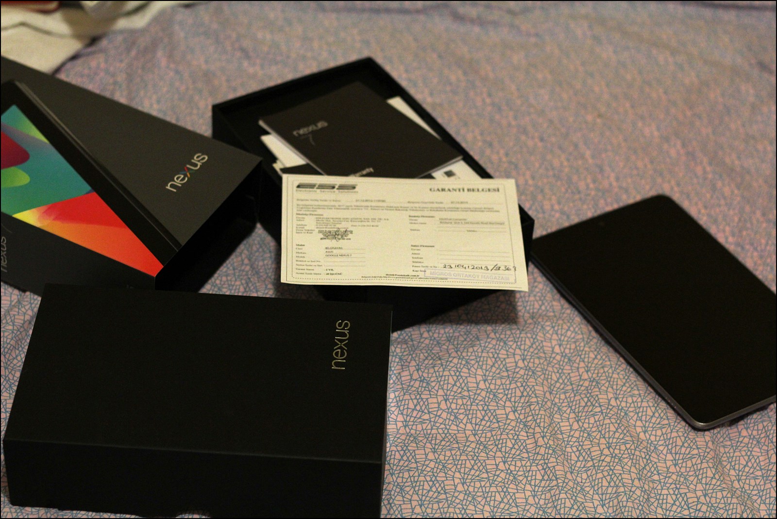  Asus Nexus 7 32gb+kılıf+kalem+sticker sıfır ötesi