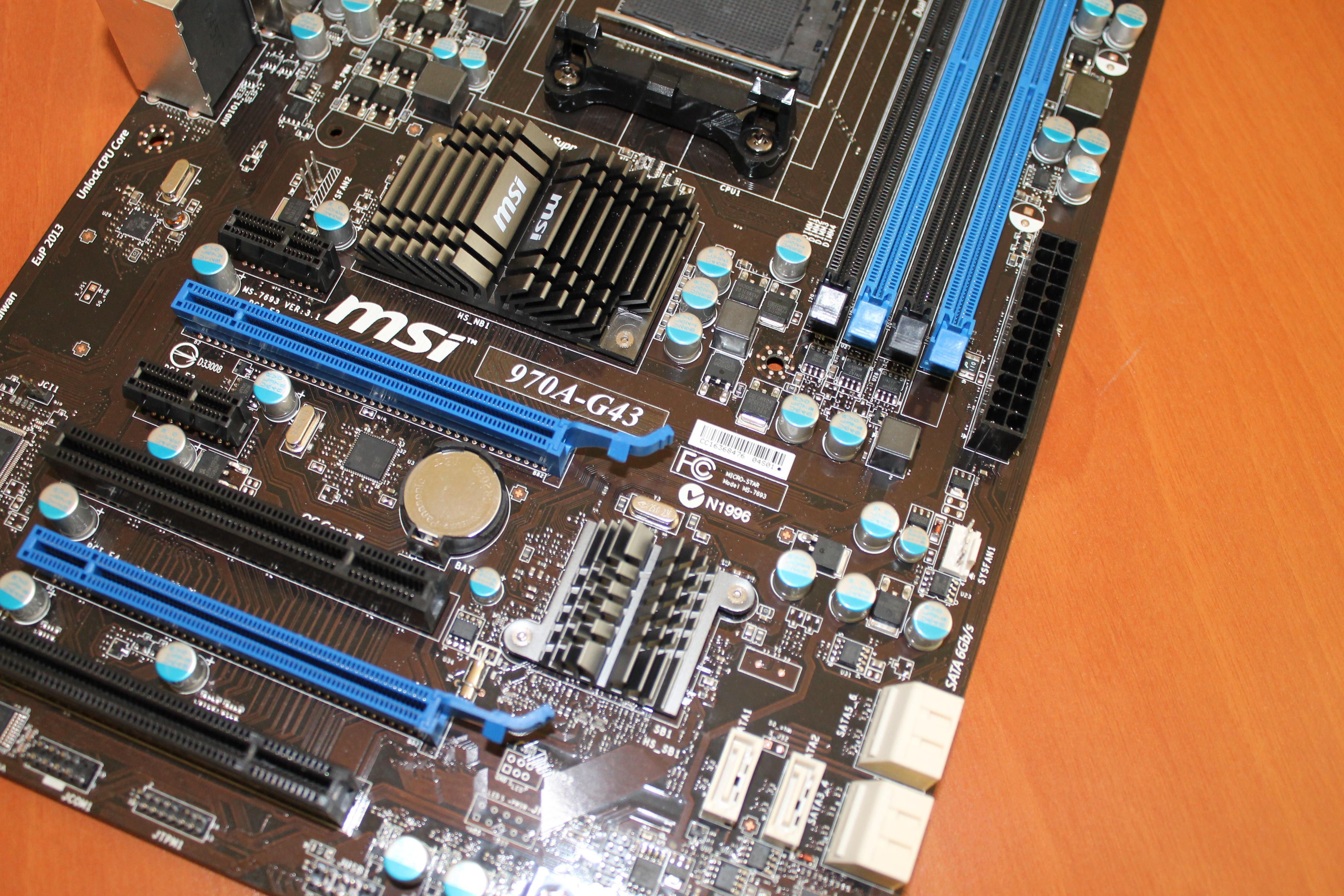 Msi 970a g43 нет изображения
