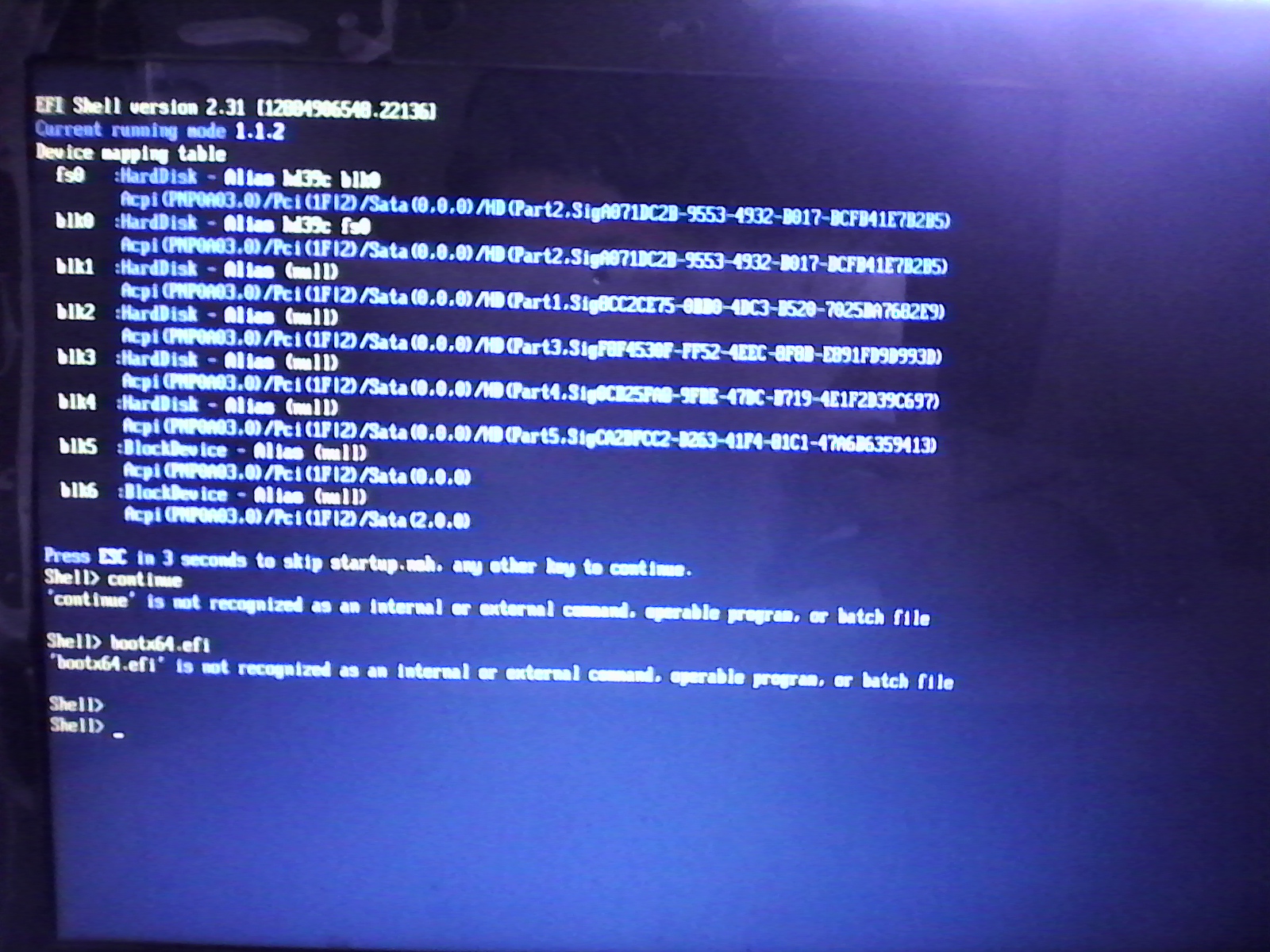 Shell не запускается. EFI Shell Version 2.70. EFI Shell. EFI Shell Version. EFI Shell Mode.