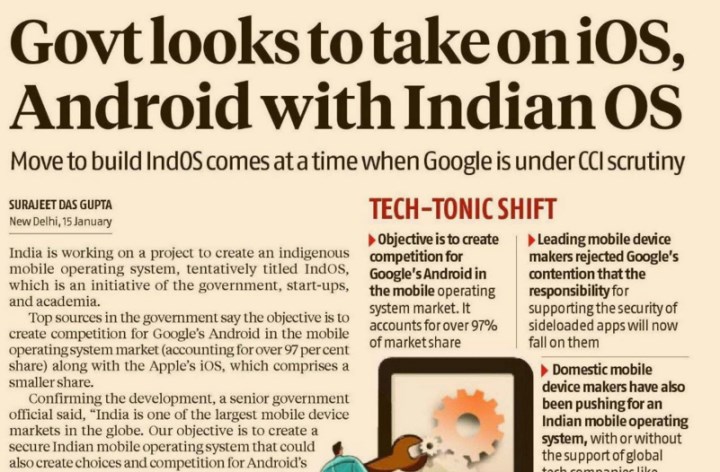 Android ve iOS ile rekabet edecek IndOS işletim sistemi geliyor
