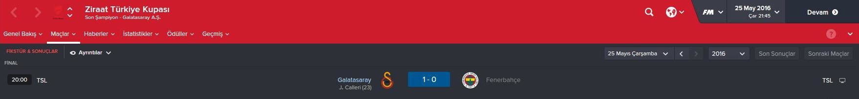  FM 2016 Galatasaray Kariyeri  -Yine yeniden- (3. sezon basladi)