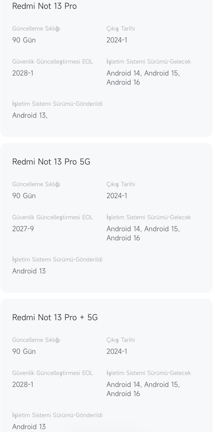 REDMİ NOTE 13 (PRO - 5G) SERİSİ [ANA KONU]