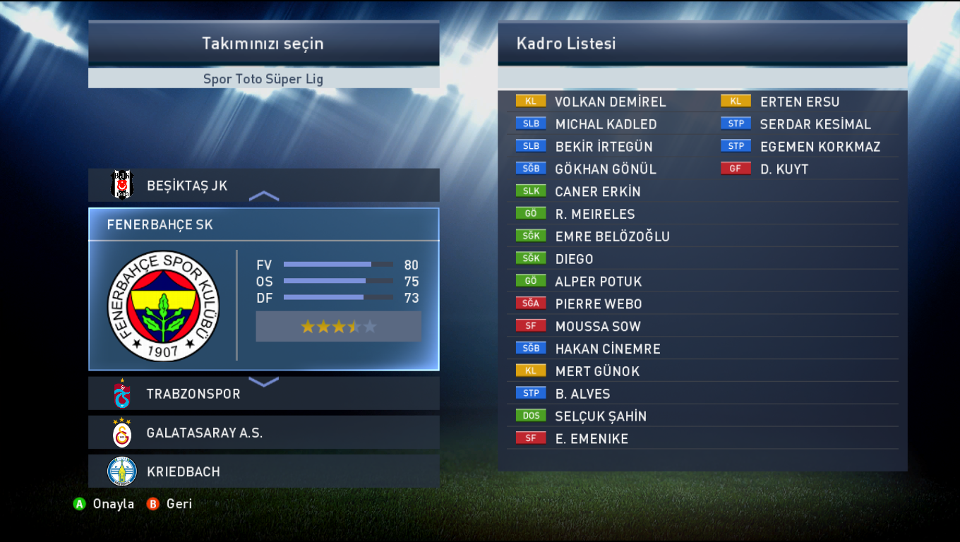  PES 15 4 BÜYÜKLER YAMASI