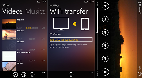 WP8 uyumlu video / müzik uygulaması MoliPlayer Pro, yeni desteklerle güncellendi