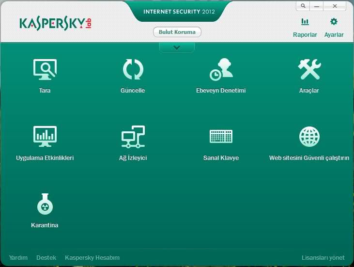  KASPERSKY İNTERNET SECURİTY 2012 TÜRKÇE ORJİNAL LİSANSLAR