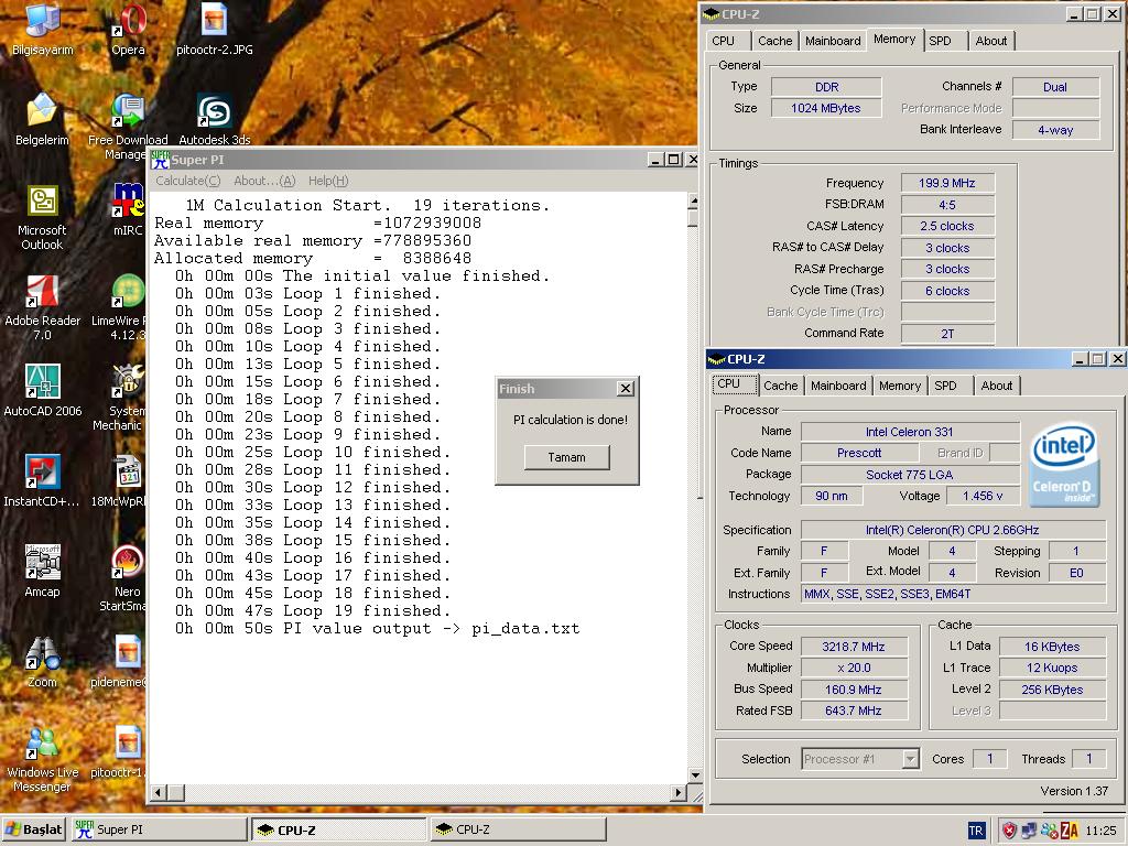  Intel P4 511 2.8@3.5Ghz overclock