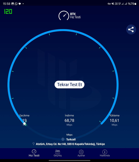 TÜM OPERATÖRLER 4,5G HIZ TESTİ [ANA KONU] 5G YE DOĞRU ADIM ADIM