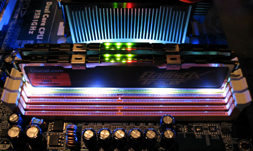 CRUCIAL Ballistix Tracer Led 2GB 800MHz DDR2 Dual Kit (1GB x2 ...