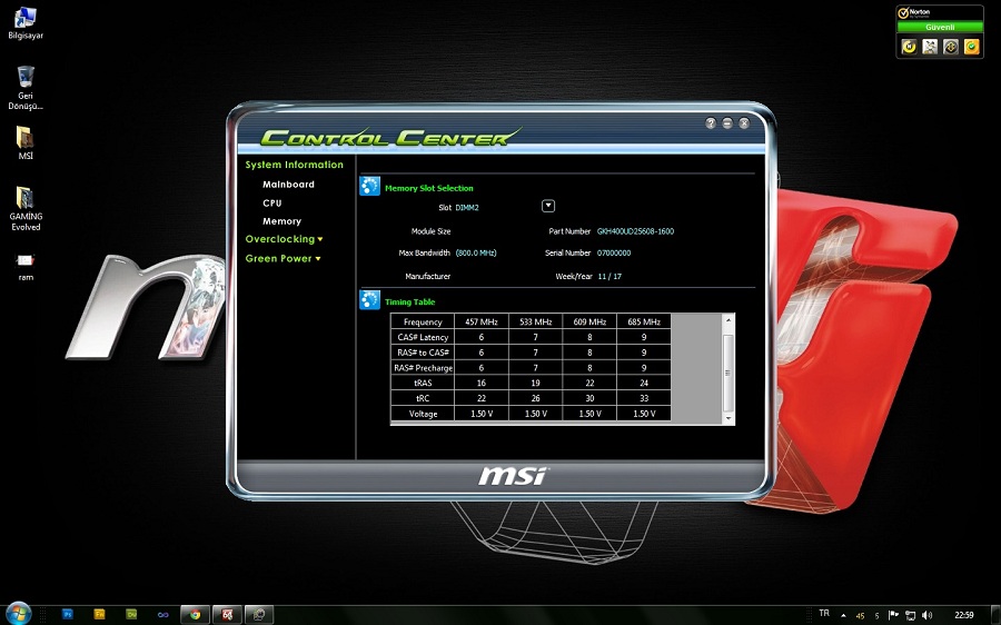  1333 Mhz'lik Ram 600 Mhz Görünüyor