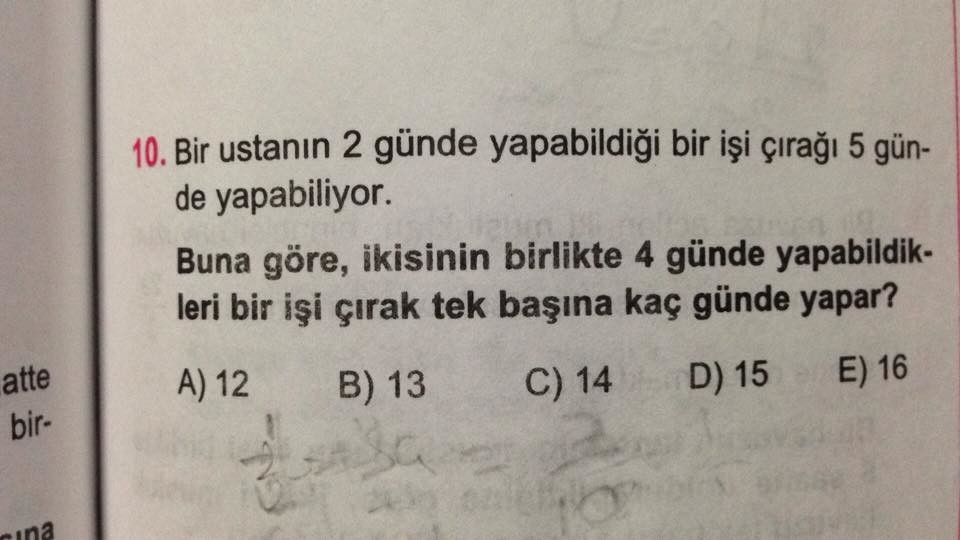  3 adet kolay işçi havuz problemi