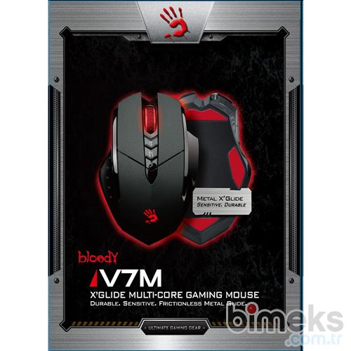 A4 Tech Bloody V7M Siyah Multi Core Gun3 Gamer Mouse Metal Ayak - Ücretsiz Kargo