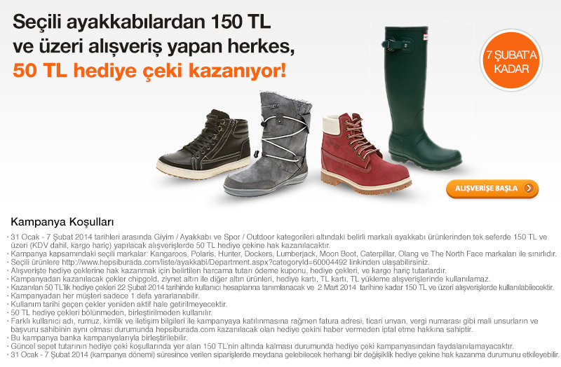  Hepsiburada alışverişlerinde 50 100 150 TL çek